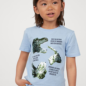 T-Shirt dinausaures à paillettes enfant H&M
